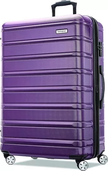 purple suitcase