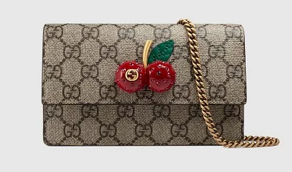 Gucci Guccissima Red Cherries Crossbody GG Bag