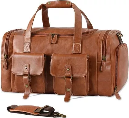 Zeroway PU Leather Travel Duffel Bag